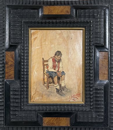 GIUSEPPE COSTANTINI, "Il contadino a riposo", 1887