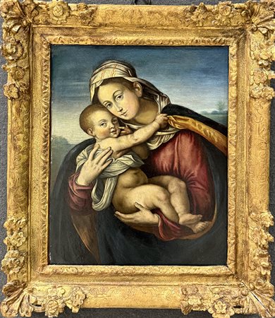 SCUOLA FIORENTINA, "Madonna con bambino", inizi del XVI secolo