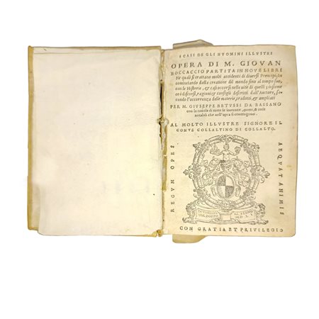 Giovanni  Boccaccio (Certaldo  1313 - Certaldo  1375)  - I casi degli huomini illustri, 1547