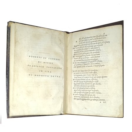 Francesco  Petrarca (Arezzo  1304 - Arquà Petrarca  1374)  - Sonetti et canzoni di messer Francesco Petrarca in vita di Madonna Laura, 1521