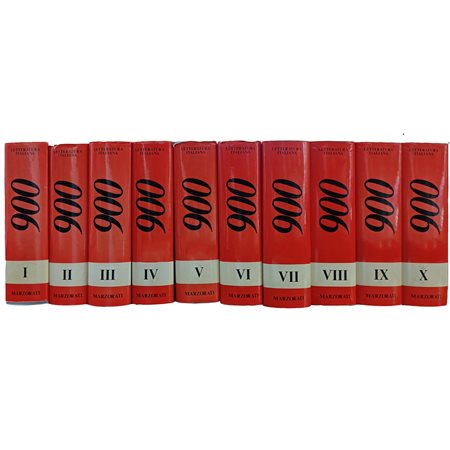 Letteratura italiana 900 , Gli scrittori e la cultura letteraria nella societa' italiana, 10 volumes