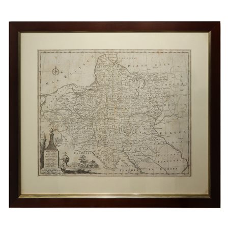 Emanuel Bowen (Inghilterra  1694 - 1967)  - "Nuova ed esatta carta della Polonia, Lituani & c.divisa in Palatinati"