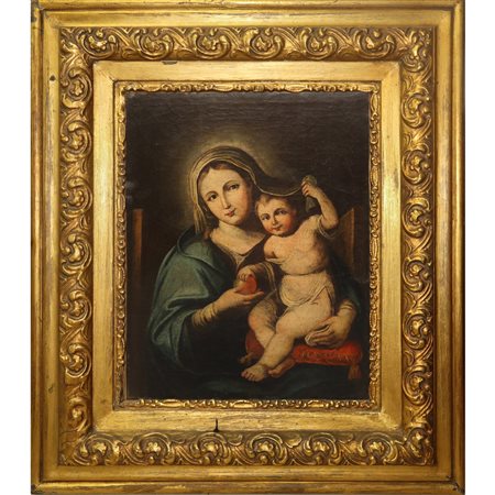 Madonna del mondo con Gesù bambino in braccio, late 18°  secolo