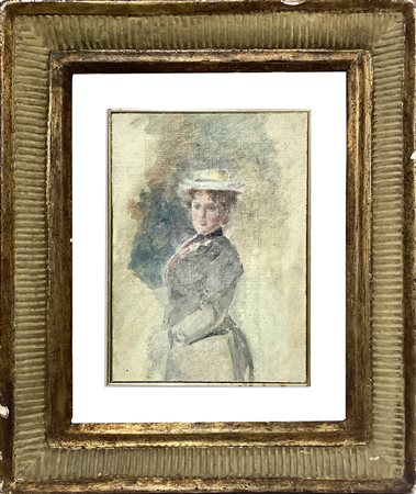Donna con cappello, Late 19°  secolo