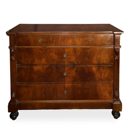 Cassettone in piume di mogano, Sicily 19°  secolo