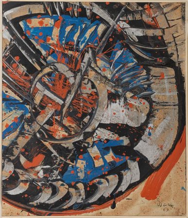 Valentino Dionisi (Milano 1939 - Borgo di Terzo 2013), "Senza titolo", 1967.