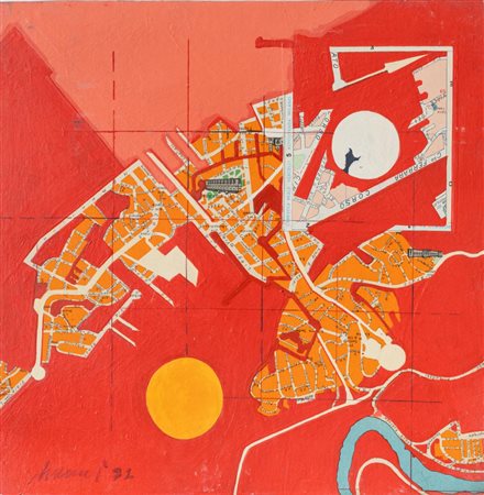 Mario Nanni (Castellina in Chianti 1922 - Bologna 2019), “Geografie dell’attenzione”, 1972.