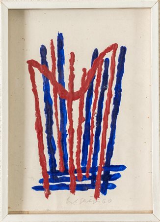 Ernst Geitlinger (Francoforte sul Meno 1895 - Seeshaupt 1972), "Rot auf Gelb", 1960.