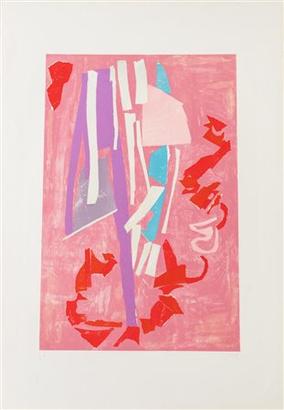 André Lanskoy (Mosca 1902 - Parigi 1976), "Composizione in rosa" da “Journal d’un fou”, 1976.