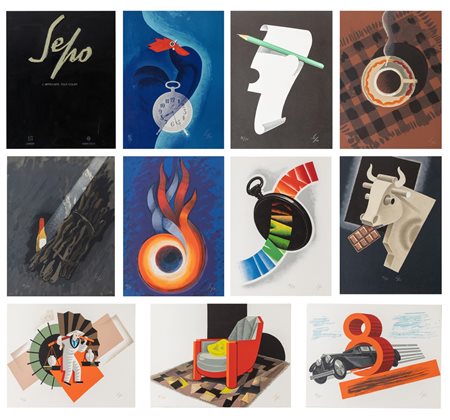 Severo Pozzati detto Sepo (Comacchio 1895 – Bologna 1983), "L'affichiste tout-court", 1975.