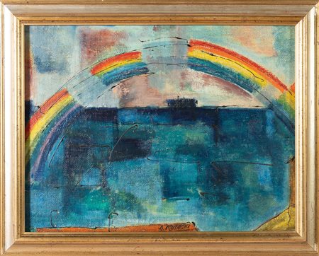 Andrea Raccagni (Imola 1921 - 2005), "Arcobaleno sul mare", 1948.