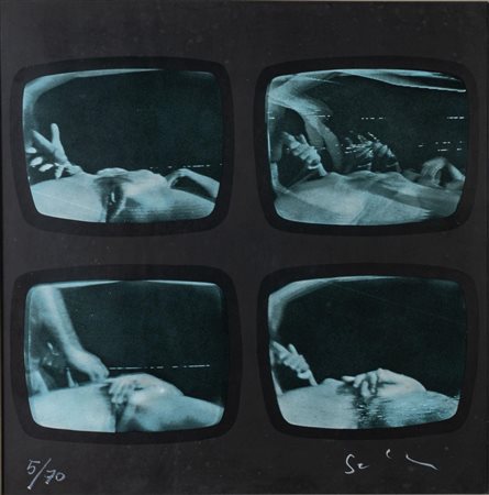 Mario Schifano (Homs 1934 - Roma 1998), "Sequenza erotica", Anni '70.