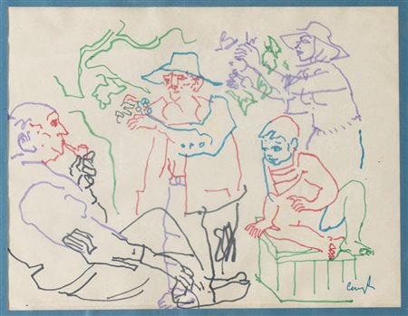 Giacomo Alberto Caregnato (Forte Dei Marmi 1943 - Caltrano 2022), "Vita di campagna".