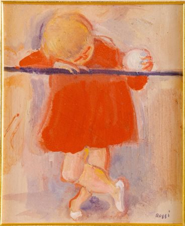 Ilario Rossi (Bologna 1911 - 1994), “Bimbo con palla”.