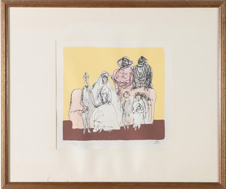 Cleto Tomba (Castel San Pietro Terme 1898 - Bologna 1987), “Lo sposalizio”.