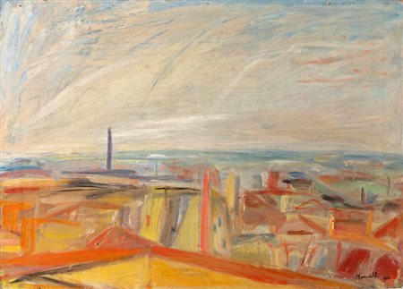 Pompilio Mandelli (Luzzara 1912 - Bologna 2006), “Città”, 1949.