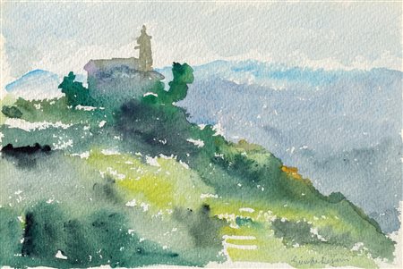 Giuseppe Regazzi (XX Sec.), "Veduta collinare".