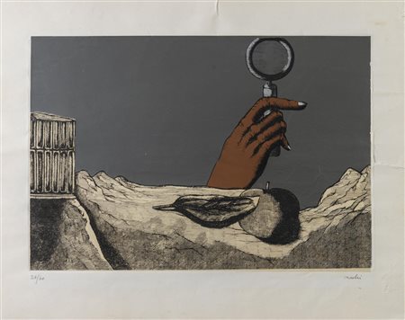 Sergio Vacchi (Castenaso 1925 – Siena 2016), "Paesaggio surrealista".