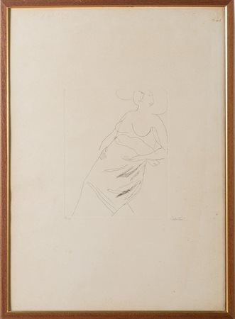 Bruno Saetti (Bologna 1902 - 1984), “Figura femminile”.