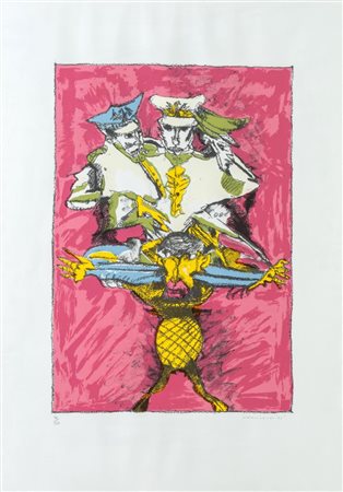 Remo Brindisi (Roma 1918 – Lido di Spina 1996), "Per la libertà del Cile".