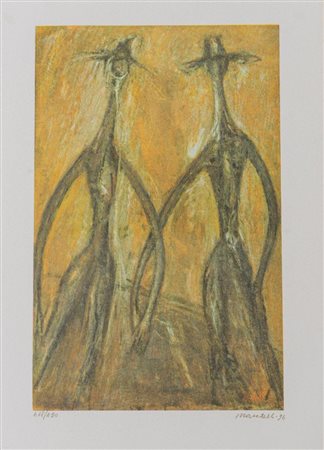 Pompilio Mandelli (Luzzara 1912 - Bologna 2006), “Figure”, 1996.
