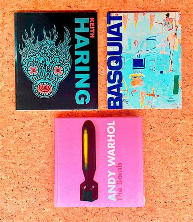 ANDY WARHOL, JEAN MICHEL BASQUIAT E KEITH HARING - Lotto unico di 3 cataloghi
