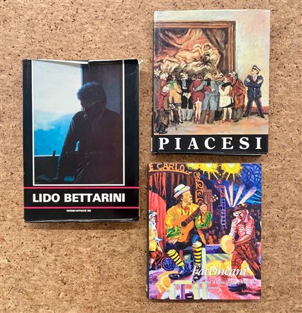 ATHOS FACCINCANI, WALTER PIACESI E LIDO BETTARINI - Lotto unico di 3 cataloghi
