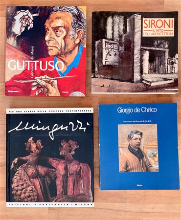 FIGURAZIONE ITALIANA (MINGUZZI, DE CHIRICO, GUTTUSO, SIRONI) - Lotto unico di 4 cataloghi