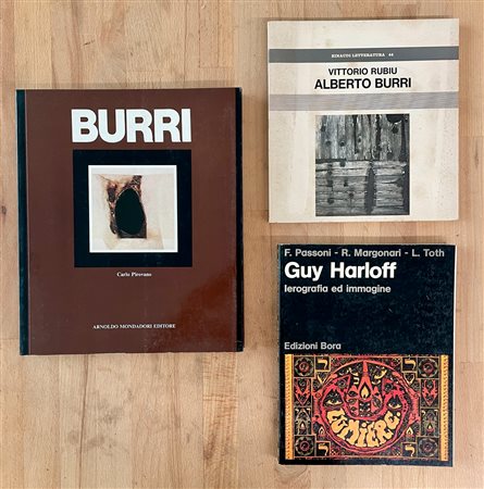 ALBERTO BURRI E GUY HARLOFF - Lotto unico di 3 cataloghi