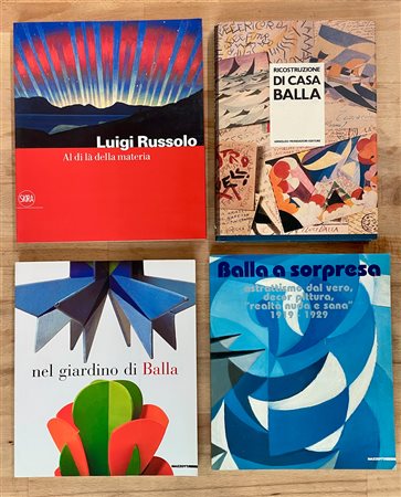 GIACOMO BALLA E LUIGI RUSSOLO - Lotto unico di 4 cataloghi
