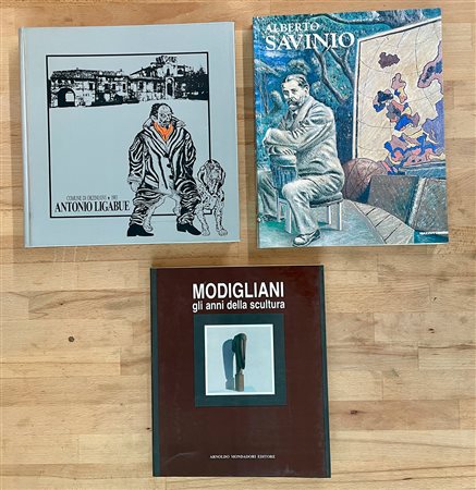 ALBERTO SAVINIO, AMEDEO MODIGLIANI E ANTONIO LIGABUE - Lotto unico di 3 cataloghi