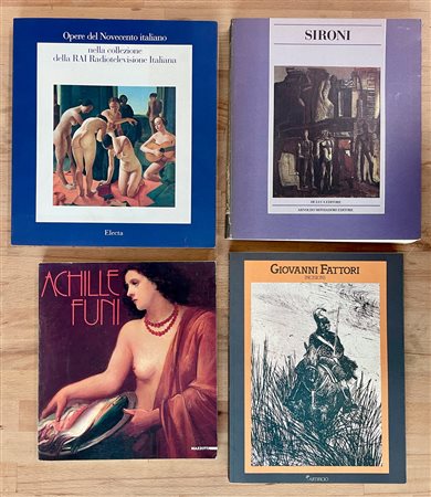 ACHILLE FUNI, GIOVANNI FATTORI E MARIO SIRONI - Lotto unico di 4 cataloghi