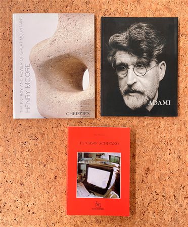 MARIO SCHIFANO, VALERIO ADAMI E HENRY MOORE - Lotto unico di 3 cataloghi