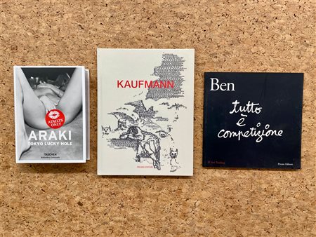 BEN VAUTIER, ARAKI E MASSIMO KAUFMANN - Lotto unico di 3 cataloghi