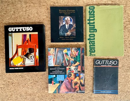 RENATO GUTTUSO - Lotto unico di 5 cataloghi