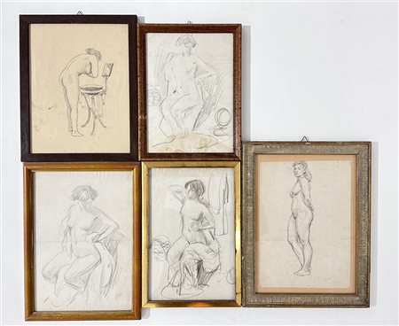 ANONIMO - Lotto unico di 5 opere