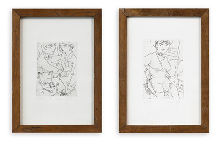 ALBERTO MANFREDI (1930-2001) - Lotto unico di 2 incisioni