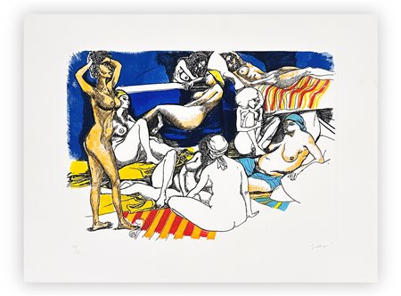 RENATO GUTTUSO (1911-1987) - Zachi a Usbek (3), 1973