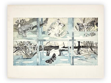 JOHN WALTER WOLSELEY (1938)
Cycle of love n. IV - Etching for William & Thomas, 1975