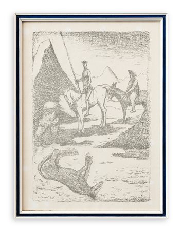 CARLO CARRÀ (1881-1966) - Senza Titolo (Illustrazione per il 'Don Quijote de la Mancha'), 1944