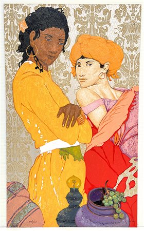 GOFFREDO CIVITARESE, "Figure con natura morta"