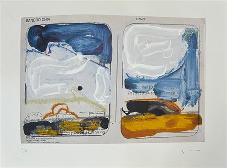 MARIO SCHIFANO, Doppio paesaggio anemico