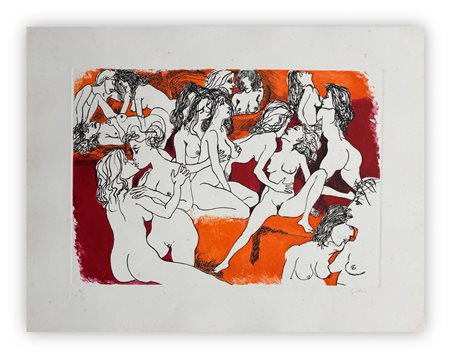 RENATO GUTTUSO (1911-1987) -Il grande eunuco a Usbek (5), 1973