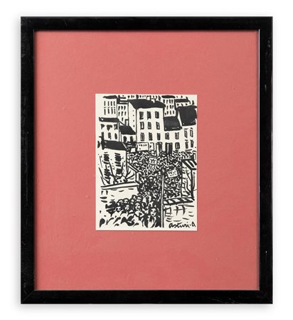 ANTONIO ASTURI (1904-1986) - Folla in rivolta