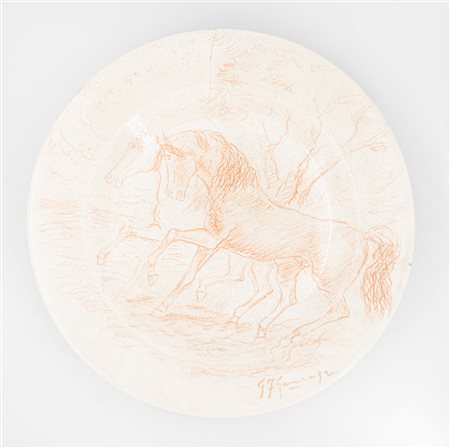 GIOVAN FRANCESCO GONZAGA (1921-2007) - I due corrieri, 1987