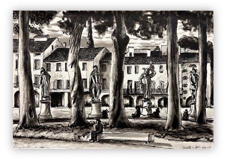 TONO ZANCANARO (1906-1985) - Serata in Prà, 1976