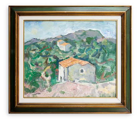 SAVINO LABÒ (1899-1976) - Paesaggio collinare