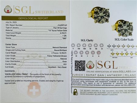 ORECCHINI IN ORO 1,00 GR -  ER50704