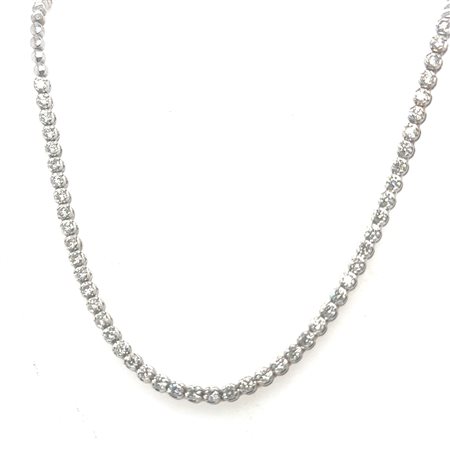 COLLIER IN ORO BIANCO 18,72 GR CON DIAMANTI NATURALI - DH-T15