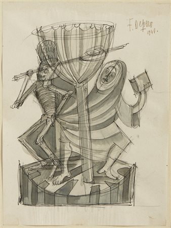 DEPERO FORTUNATO (1892 - 1960) - LA COPPA DELLA VITA E DELLA MORTE.